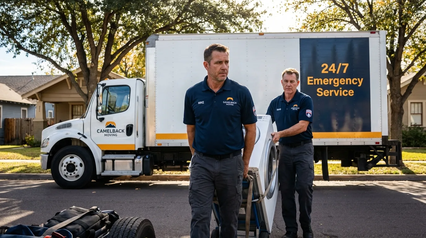 CamelBack Moving crew loading furniture in Carrizo Springs, TX